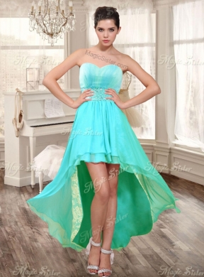 Perfect Applique and Ruffled Quinceanera Dress and High Low Beaded Dama Dresses