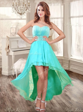 Perfect Applique and Ruffled Quinceanera Dress and High Low Beaded Dama Dresses