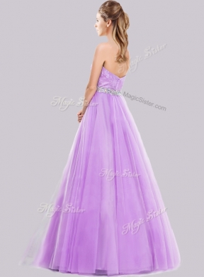 2016 A Line Lilac Cheap Bridesmaid Dresses with Beading and Lace