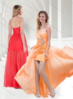 2016 Sweetheart Empire Beaded Cheap Bridesmaid Dresses in Orange