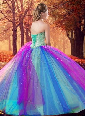 2016 Colorful Multi Color Quinceanera Dress with Beading