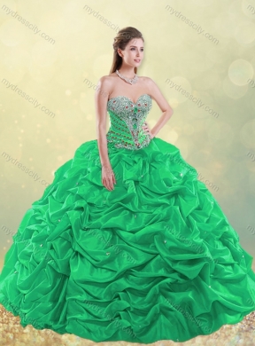 Gorgeous Really Puffy Beaded and Bubble Quinceanera Dress in Taffeta