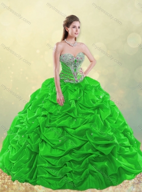 Gorgeous Really Puffy Beaded and Bubble Quinceanera Dress in Taffeta