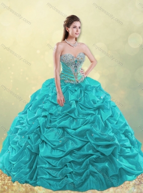 Gorgeous Really Puffy Beaded and Bubble Quinceanera Dress in Taffeta