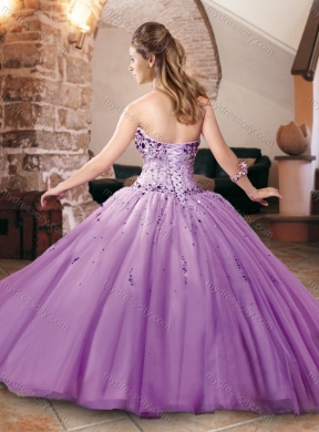 Hot Sale Big Puffy Tulle Beaded Bodice Sweet 16 Dress