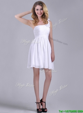 Classical Criss Cross White Dama Dress with Hand Crafted Flowers