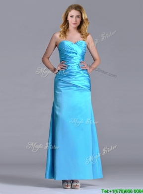 New Arrivals Sweetheart Aqua Blue Ankle Length Prom Dress in Taffeta