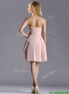 Exclusive Sweetheart Chiffon Beaded Prom Dress in Light Pink