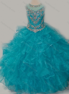 Beautiful Ball Gown Scoop Beaded Bodice  Mini Quinceanera  Dress with Lace Up