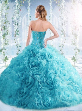 Visible Boning Beaded Bodice Detachable Quinceanera Dresses in Rolling Flowers