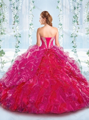 Best Selling Sweetheart Quinceanera Dress with Beaded Bodice and Ruffles