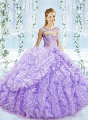 Puffy Skirt Bubble and Beaded Detachable Quinceanera Skirts in Lavender