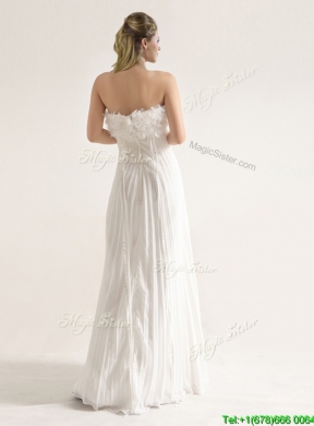 Elegant Empire Strapless Wedding Dresses with Ruffles