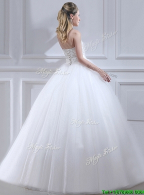 Popular Ball Gown Wedding Dresses with Beading and Sashes