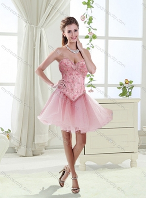 Lovely Sweetheart Beaded Detachable Quinceanera Dresses with Rolling Flower