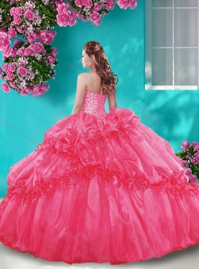 Exquisite Beaded and Pick Ups Best Quinceanera Dresses with Really Puffy