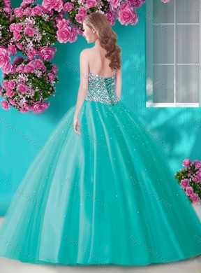 Artistic Big Puffy Tulle Pretty Quinceanera Dress with Beading  and Rhinestone