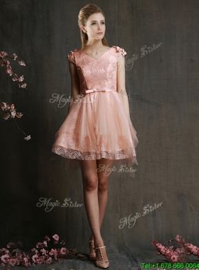 2016 Hot Sale Mini Length Tulle Bridesmaid Dress with Belt