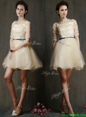 2016 New Arrivals A Line Short Prom Dress in Champagne