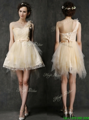 2016 New Arrivals A Line Short Prom Dress in Champagne