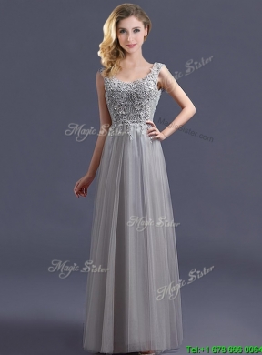 2016 New Arrivals Empire Floor Length Prom Dress with Appliques