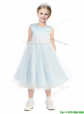 New Arrivals Scoop Little Girl Pageant Dress with Appliques and Beading