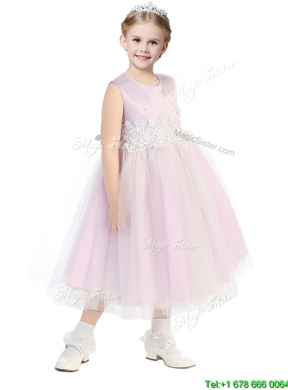 New Arrivals Scoop Little Girl Pageant Dress with Appliques and Beading