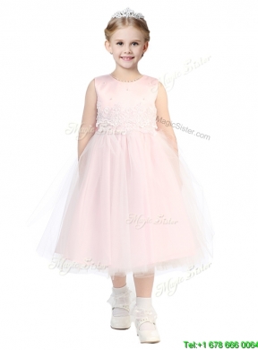 New Arrivals Scoop Little Girl Pageant Dress with Appliques and Beading