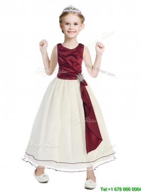 New Arrivals Scoop Tulle Flower Girl Dress with Beading