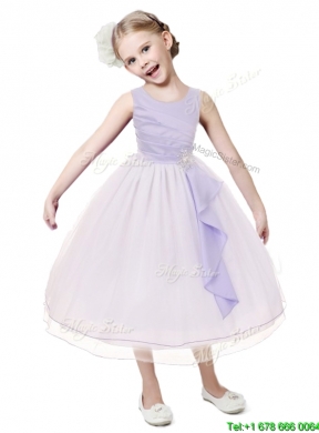 New Arrivals Scoop Tulle Flower Girl Dress with Beading