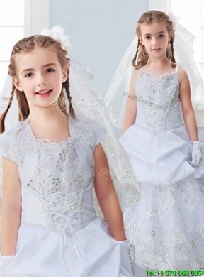 Best Spaghetti Straps Mini Quinceanera Dress with Lace and Pick Ups