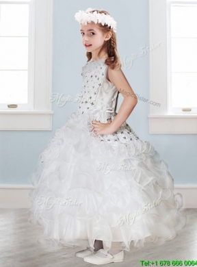 Fashionable Asymmetrical Neckline Mini Quinceanera Dress with Beading and Ruffles