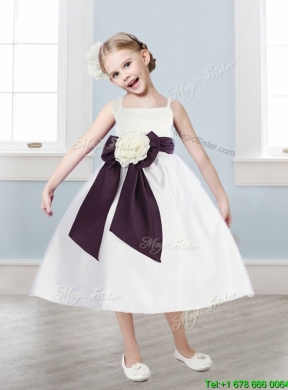 Fashionable Spaghetti Straps Mini Quinceanera Dress with Hand Made Flowers and Sashes