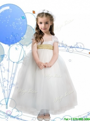 New Arrivals Square Cap Sleeves Mini Quinceanera Dress with Sashes