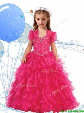 Romantic Straps Mini Quinceanera Dress with Beading and Ruffled Layers