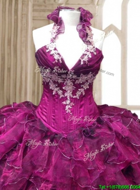 New Arrivals Organza Quinceanera Dress with Appliques and Ruffles