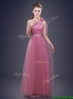 New Arrivals Empire Red Long Prom Dress with Bowknot and Ruching