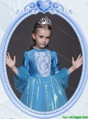 Halloween Classical Long Sleeves Short Little Girl Pageant Dress in Tulle and Taffeta