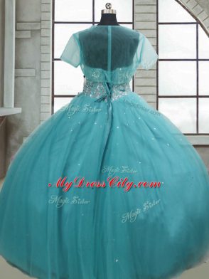 Comfortable Sleeveless Lace Up Floor Length Beading and Sequins Sweet 16 Quinceanera Dress