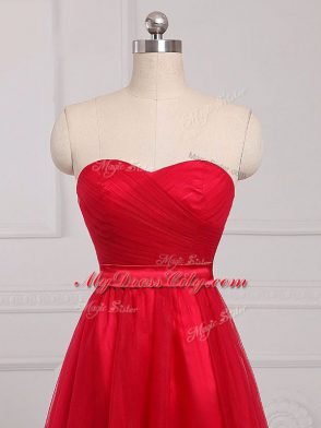 Cheap Sleeveless Ruching Zipper Court Dresses for Sweet 16