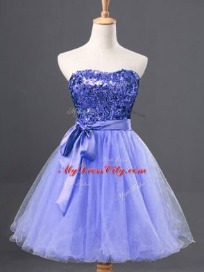 Tulle Sleeveless Mini Length Prom Dress and Sequins