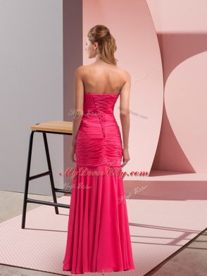 Suitable Hot Pink Sweetheart Neckline Sequins Homecoming Dress Sleeveless Lace Up