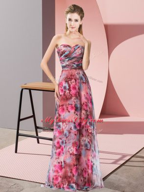 Hot Selling Multi-color Sweetheart Zipper Pattern Prom Evening Gown Sleeveless