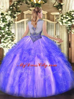 Custom Made Floor Length Ball Gowns Sleeveless Multi-color 15 Quinceanera Dress Lace Up