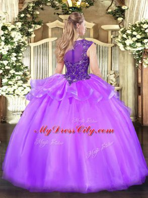 Admirable Sleeveless Beading Zipper Sweet 16 Dresses