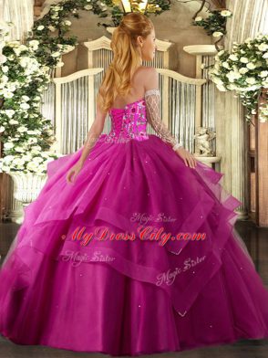 Best Eggplant Purple 15th Birthday Dress Military Ball and Sweet 16 and Quinceanera with Embroidery and Ruffled Layers Sweetheart Sleeveless Lace Up