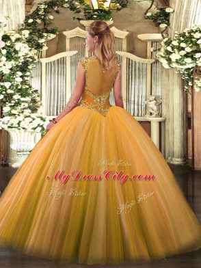 High Class Beading Quinceanera Dresses Zipper Sleeveless Floor Length