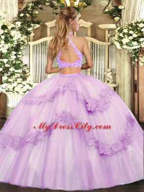 Vintage Sweetheart Sleeveless Tulle 15th Birthday Dress Beading and Lace and Ruffles Criss Cross