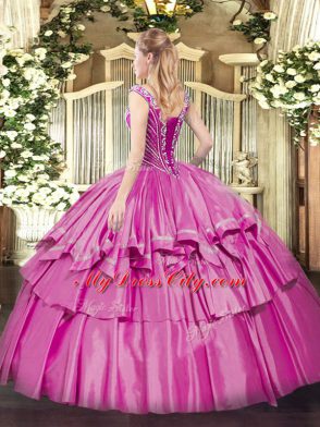 Fabulous Floor Length Ball Gowns Sleeveless Vestidos de Quinceanera Lace Up