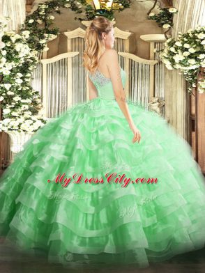 Fashion Floor Length Two Pieces Sleeveless Watermelon Red Quinceanera Gowns Zipper